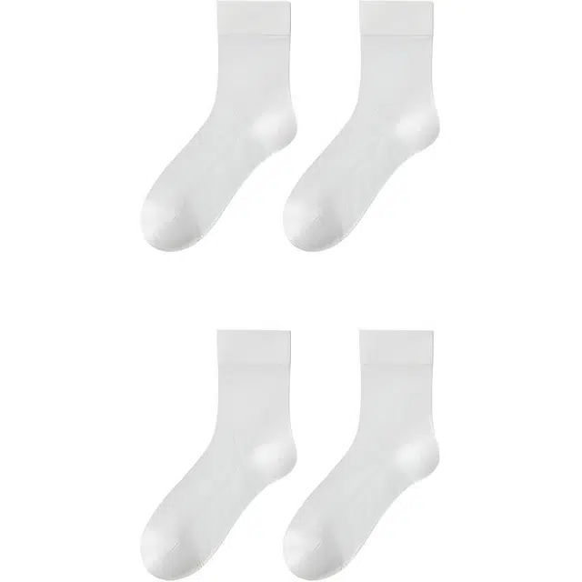 妮轻 薄款堆堆袜舒适透气中筒袜 女款 组合装