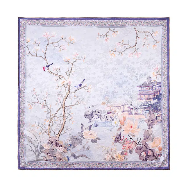 杭丝路 高颜值气质双面异色高级感百搭日常户外搭配大方巾 桑蚕丝 丝巾 女款