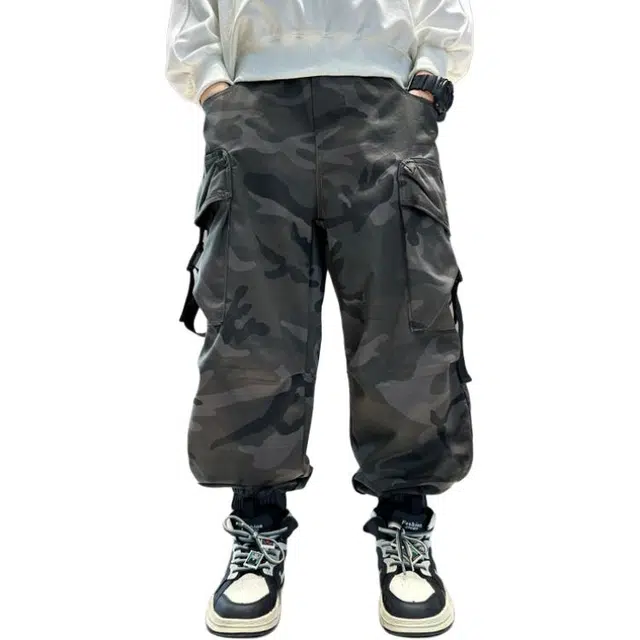 木木兔 亲肤舒适透气百搭工装裤 儿童款