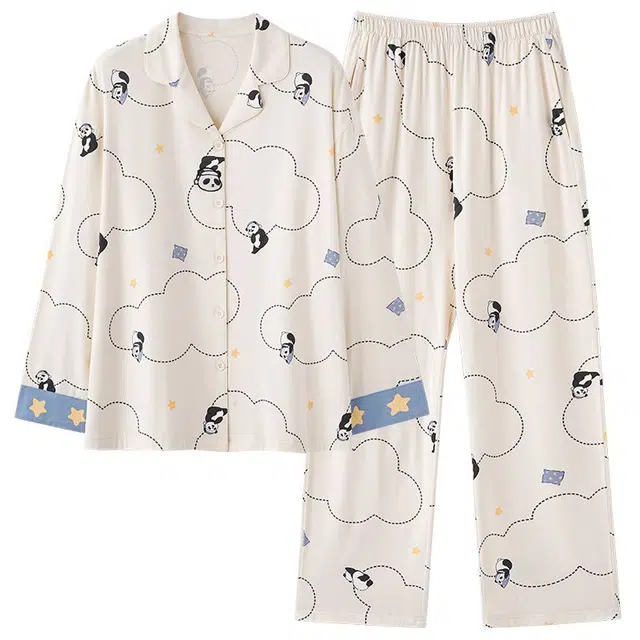 顶瓜瓜 夏季女休闲亲肤设计简约款式家居服睡衣套装 女款