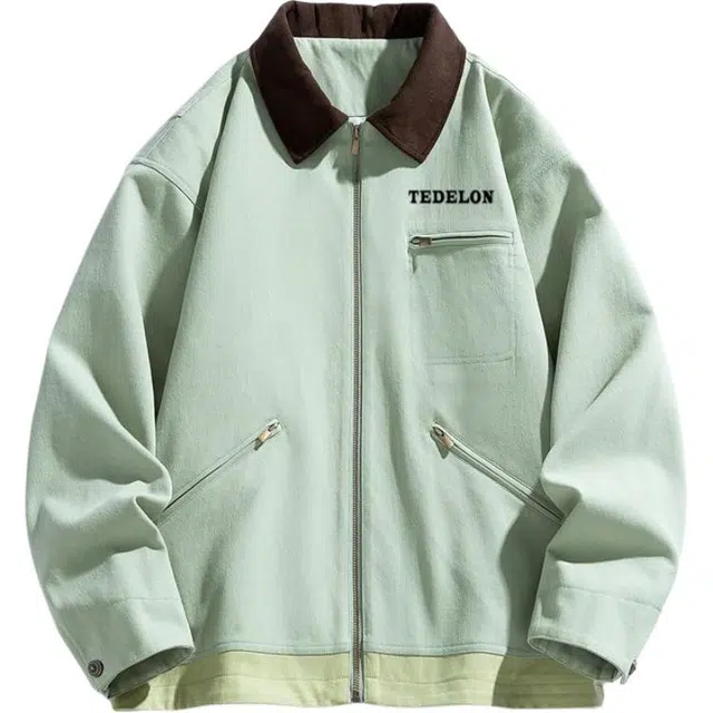 太子龍 美式高街复古工装多口袋无性别主义宽松舒适百搭潮流通勤外套夹克 男款