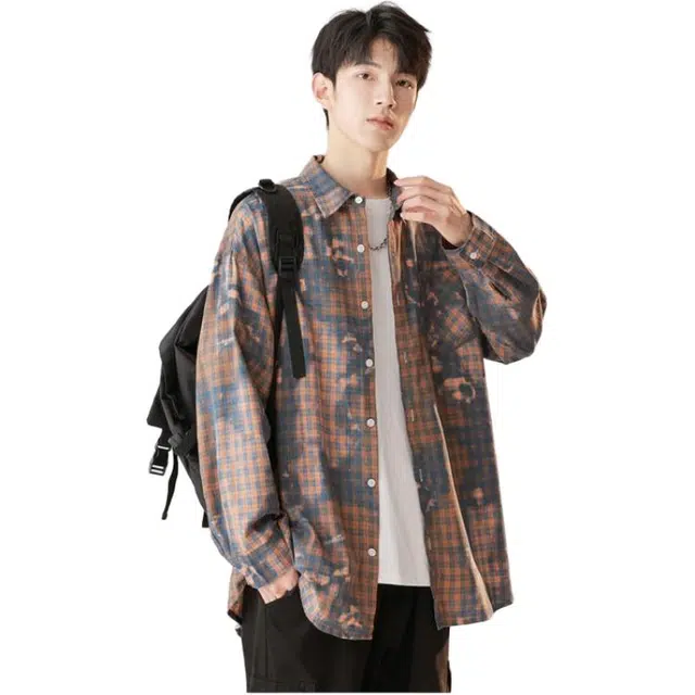 北极绒 时尚百搭舒适简约户外宽松长袖衬衫 男款