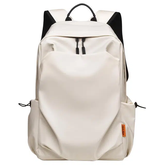 森马 大容量商务时尚潮流 牛津纺 双肩包 常规 男女同款情侣款 黑色/米白色