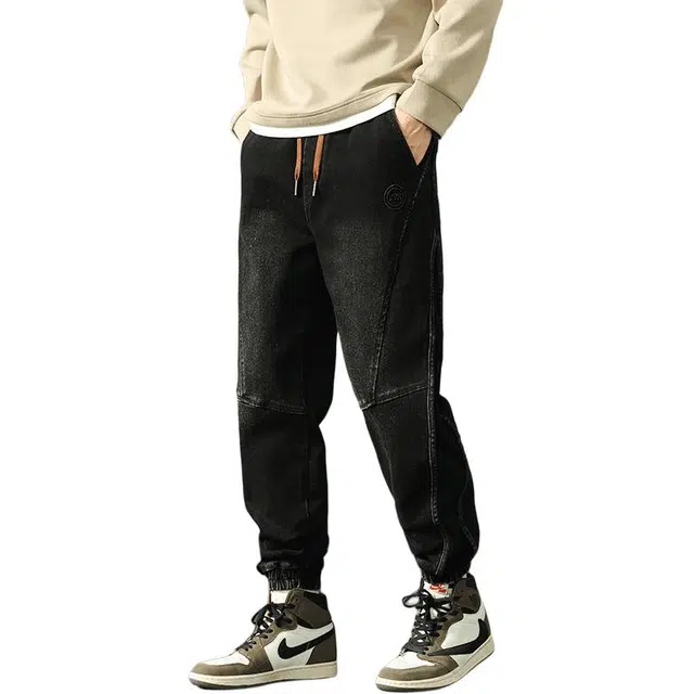 官方正品希越 春秋 美式复古束脚牛仔裤 男款