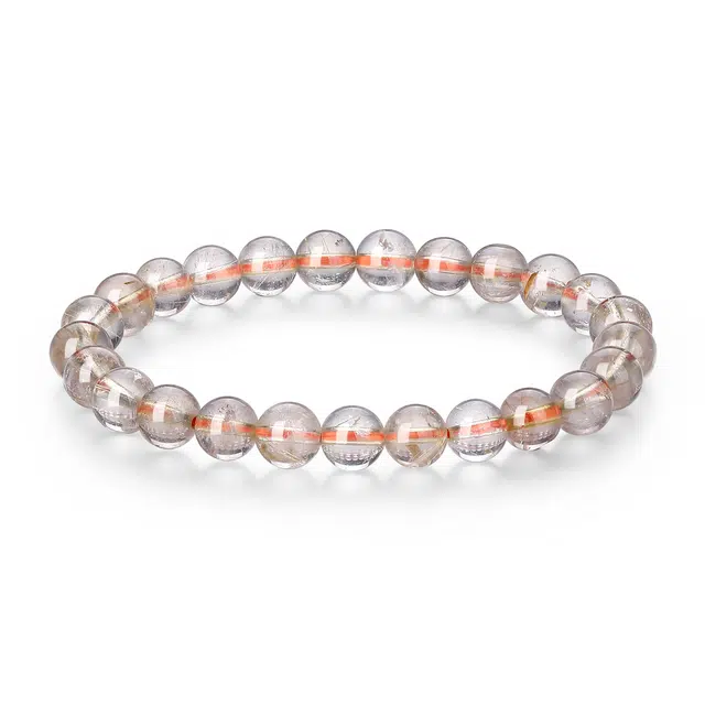 【净化负能量I学业有成】 七可 新中式吉祥如意富贵经典高级感 招财纳福串珠#好运 白发晶 手串 男女同款情侣款