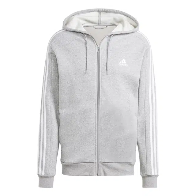 adidas Essentials Fleece 3-Stripes Full-Zip Hoodie