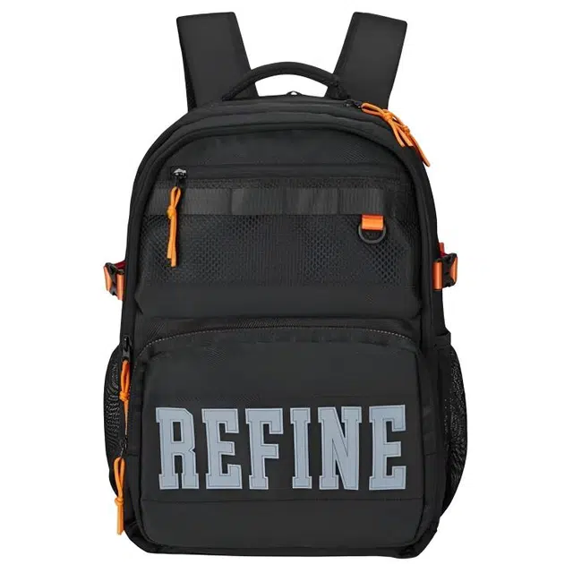 特步 篮球系列 时尚潮流轻便 纺织织物 双肩包 男女同款情侣款 黑色