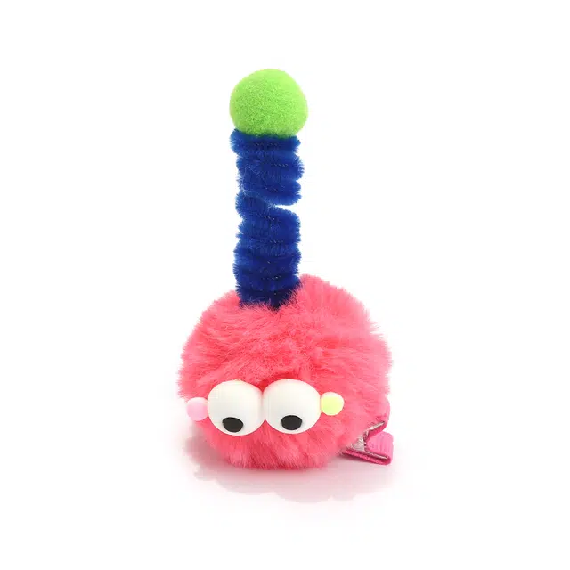 如花梦 日常百搭搞怪少女丑萌头饰可爱煤球扭扭棒 毛绒 发夹 女款