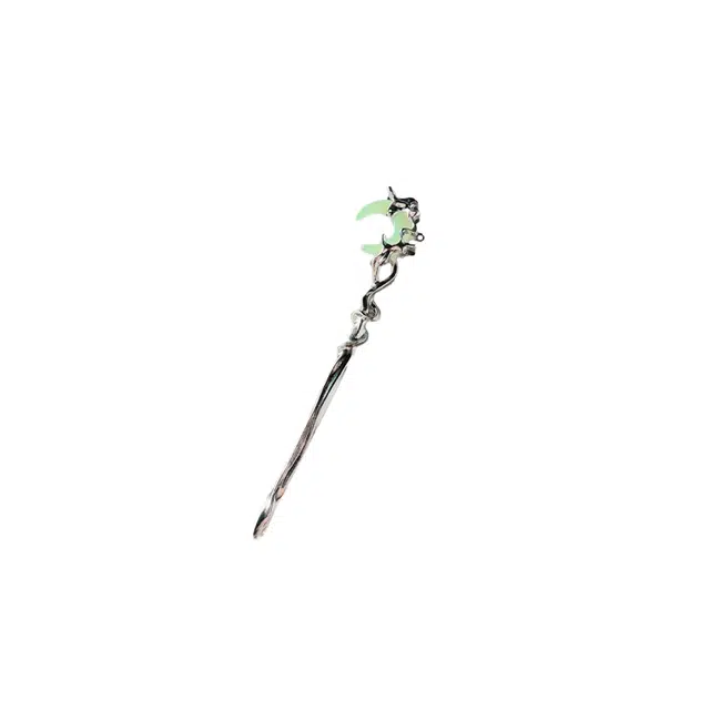 大唐国鼎 月牙新中式复古风小众设计优雅国潮 精致纹理旺事业学业财运 好运 合金 发簪 女款