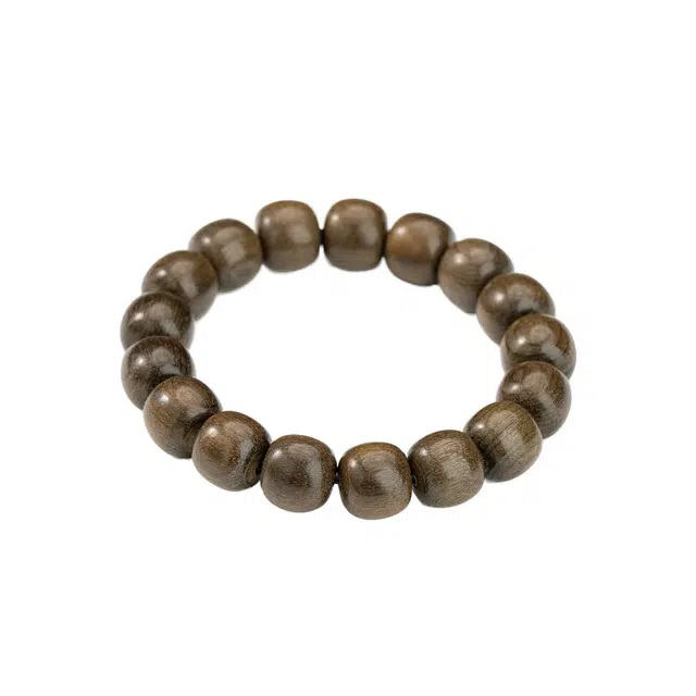 仙源 【旺人缘 招桃花】文玩佛珠招财纳福文艺复古风上岸手链弹力绳中性木质文玩#好运连连 素串礼盒款 楠木 手串 男女同款情侣款