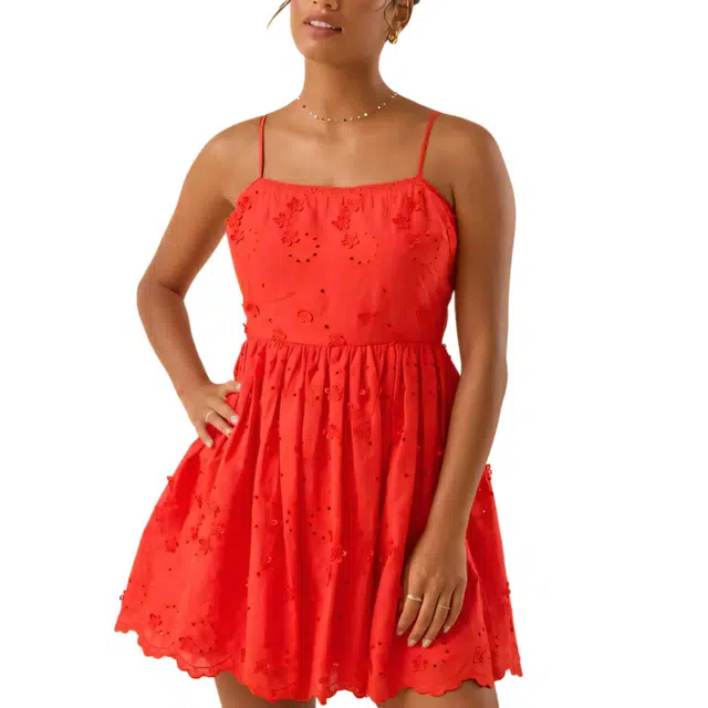 ALTAR'D STATE Jezebel Eyelet Mini Dress