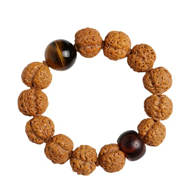 宣华意 【珍藏级】四瓣十字花 精品爆肉原籽盘玩佛珠文玩配饰#好运 金刚菩提 手串 男女同款情侣款