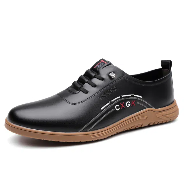 依米奴 高颜值 时尚潮流 舒适百搭 日常通勤 休闲鞋 男款 黑色