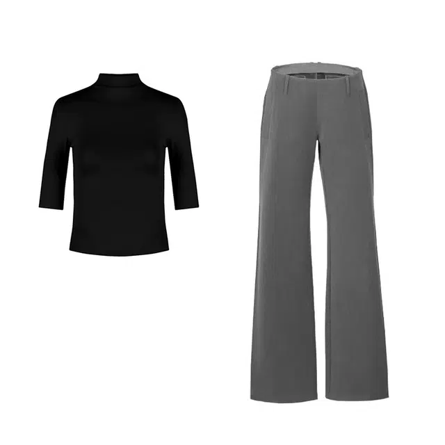 卡路莉 西装裤女夏季薄款辣妹休闲套装 女款