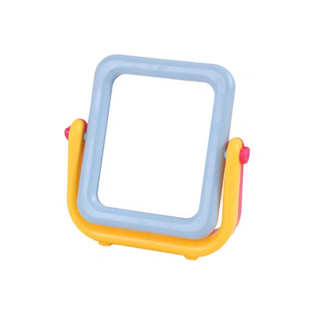 顽顽桌面拼色化妆镜双面糖果色 旋转梳妆小镜子化妆镜