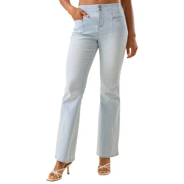 ALTAR'D STATE Zoey Striped Flare Jeans