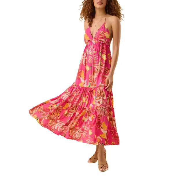 ALTAR'D STATE Gwynne Tropical Tiered Maxi Dress