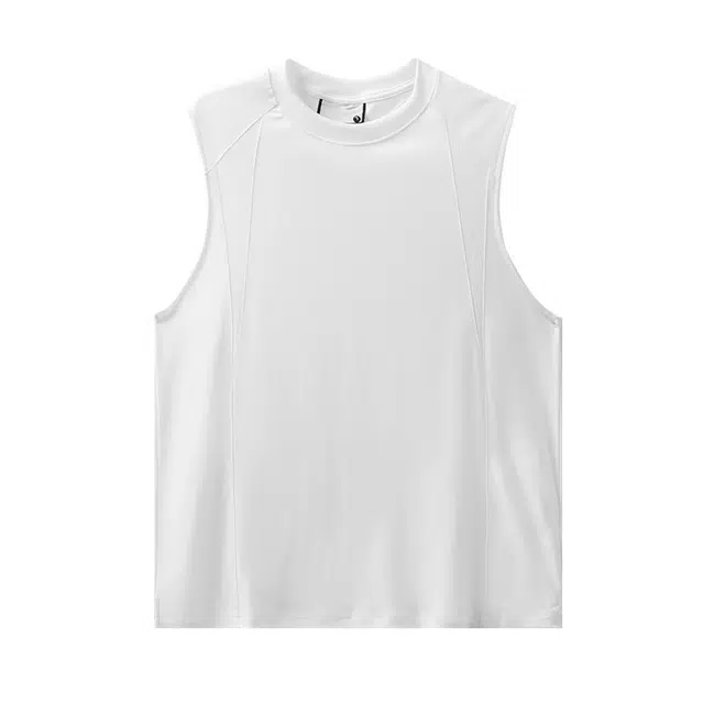 杜克恩 凉感莱赛尔无袖坎肩夏季薄款外穿美式街头跑步运动健身宽松休闲舒适冰丝汗衫 背心 男女同款