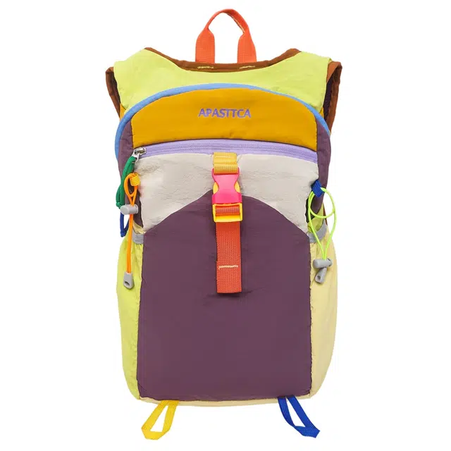 帕克熊 撞色冒险家登山旅游徒步日常通勤上课色彩明艳轻便舒适休闲百搭 尼龙 双肩包 男女同款情侣款 山野彩虹