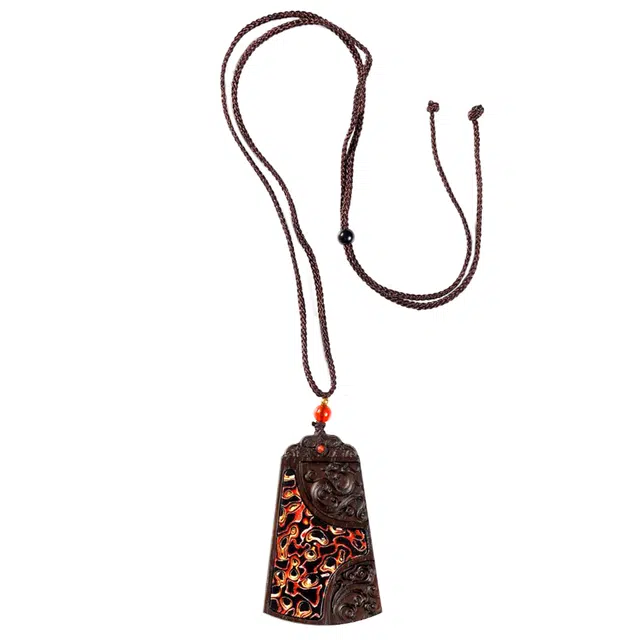 檀欣 八方来财平安无事牌转运 芬香四溢 复古国风古法传承项坠#好运招财纳福 广南沉 项链 男女同款情侣款