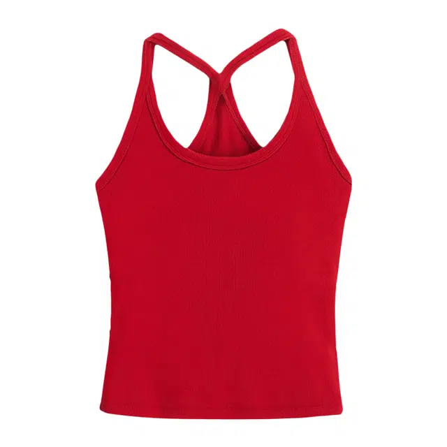 潞优野 工字吊带上衣夏季外穿修身百搭短款针织背心 女款