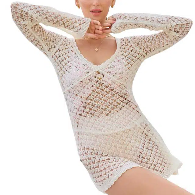 ALTAR'D STATE Crochet Cover Up Dress