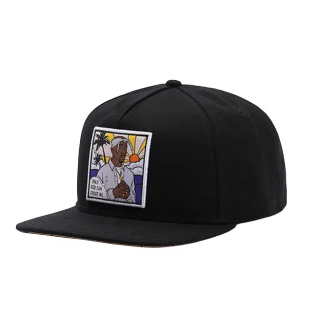 艾佳微 搞怪街头嘻哈人物头像太阳平沿 棉 棒球帽 男女同款情侣款