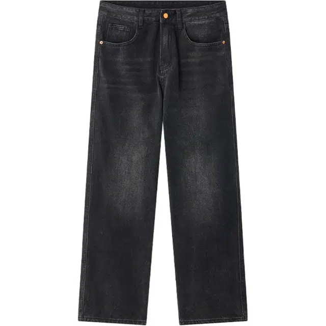 希越 美式高街复古男秋冬季款宽松直筒水洗休闲阔腿牛仔裤 男款