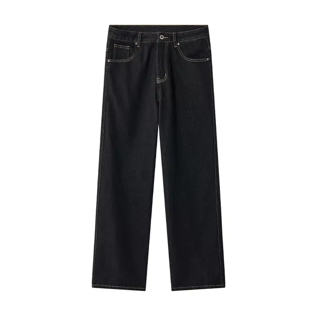 希越 美式百搭潮牌高街宽松垂感直筒阔腿牛仔裤 男款