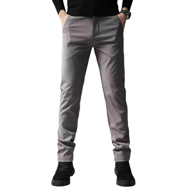 贵色 春秋季 商务通勤高端韩版西裤薄款潮流运动风免烫直筒百搭弹力小脚休闲裤 修身 男女同款