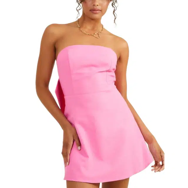ALTAR'D STATE Strapless Bow Dress Lilia