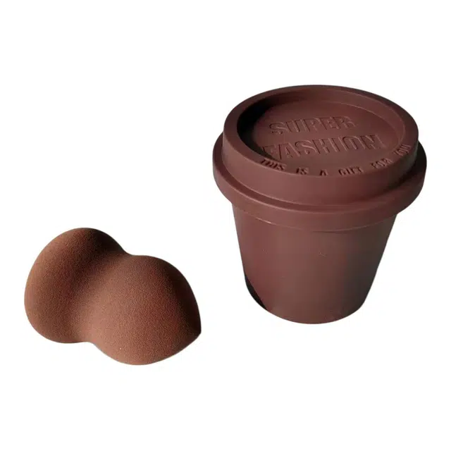 顽顽  咖啡杯美妆蛋套装葫芦水滴斜切干湿两用彩妆蛋 修容