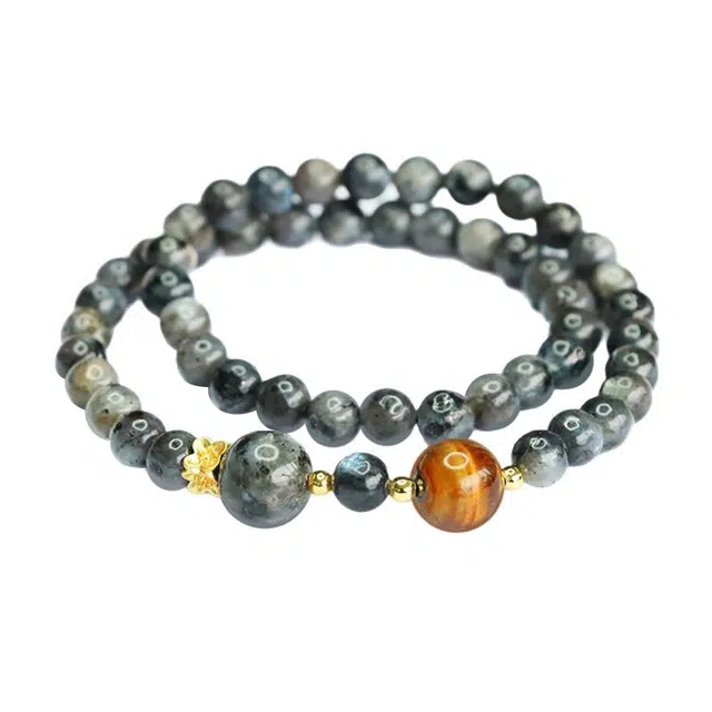 周百福 新中式招财纳福国潮复古风转运珠气质高级感#好运天然 黑曜石 手串 男女同款情侣款