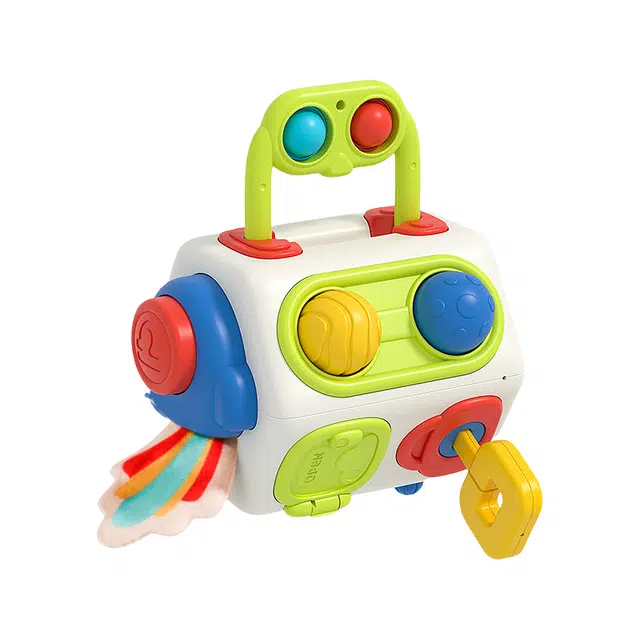 图米鱼 魔方八面体忙碌板手抓球 多孔认知玩具