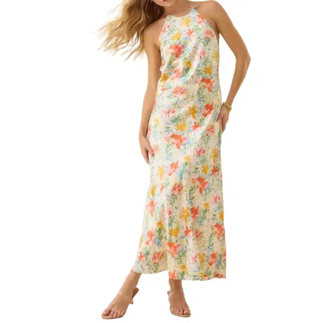 ALTAR'D STATE Baye Floral Halter Maxi Dress