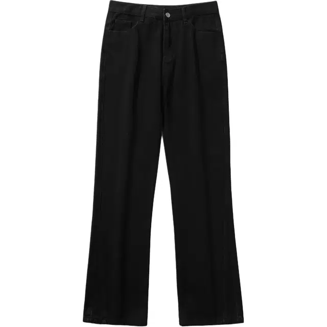 中国航天 美式高街裤子夏季时尚百搭潮流宽松简约舒适透气垂感顺滑耐磨抗皱显高显瘦直筒牛仔裤 男女同款