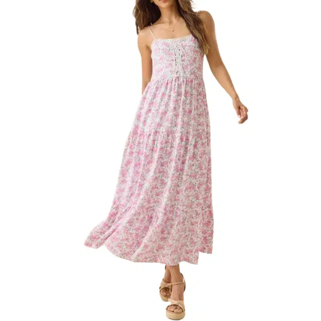 ALTAR'D STATE Emmi Lace Up Maxi Dress