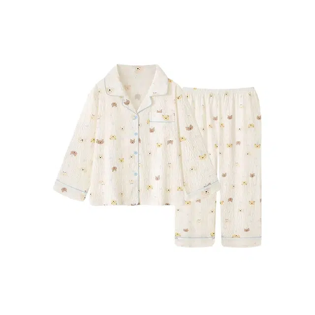 顶瓜瓜 夏季女透气轻便亲肤简约休闲家居服睡衣套装 女款