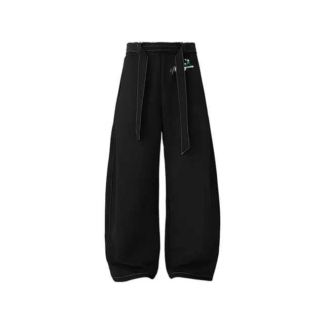 虫小绿 美式高街直筒长裤垂感舒适通勤四季可穿裤子学生运动宽松潮流休闲裤 男女同款