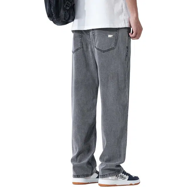金盾 夏季阔腿宽松长裤牛仔裤 男款