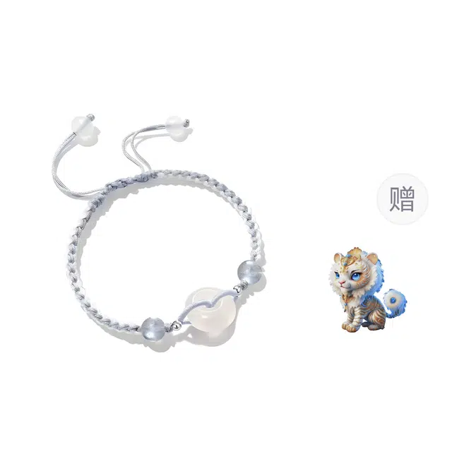 絮物 时尚百搭出游必备平安扣款新中式轻奢高级感设计简约主义国潮小众甜美诸事顺遂出街神器上岸#好运 织物 手绳 男女同款情侣款