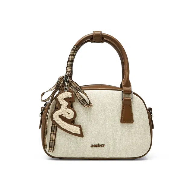 卓诗尼 简约百搭日常通勤高级感 合成革 保龄球包手提包 女款 多色