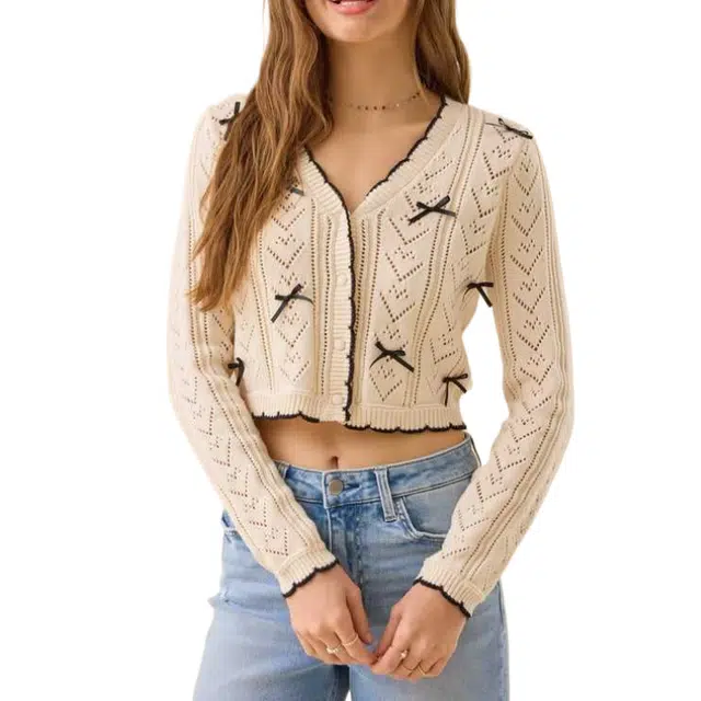 ALTAR'D STATE Cece Delicate Bow Cardigan