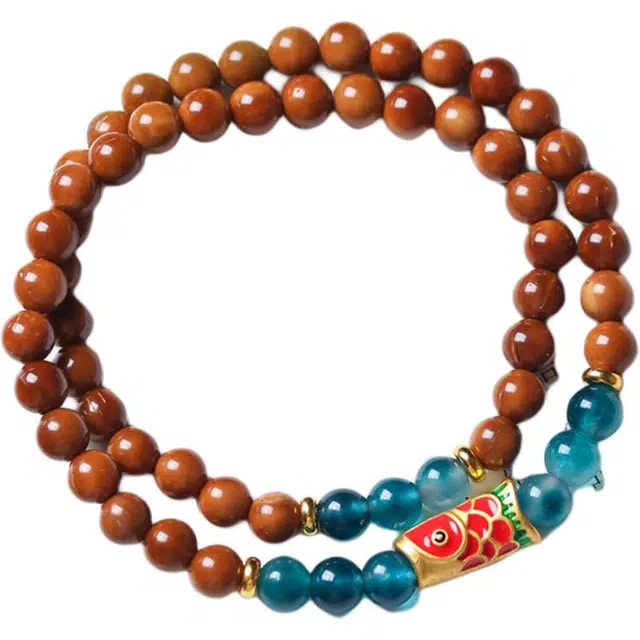 得笙陌 锦鲤双圈配#好运 库克 手串 男女同款情侣款