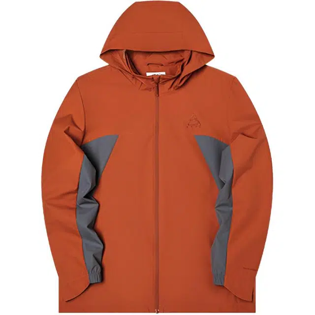 鸿星尔克 户外系列 运动休闲简约连帽透气拼色百搭拉链舒适风衣 男款