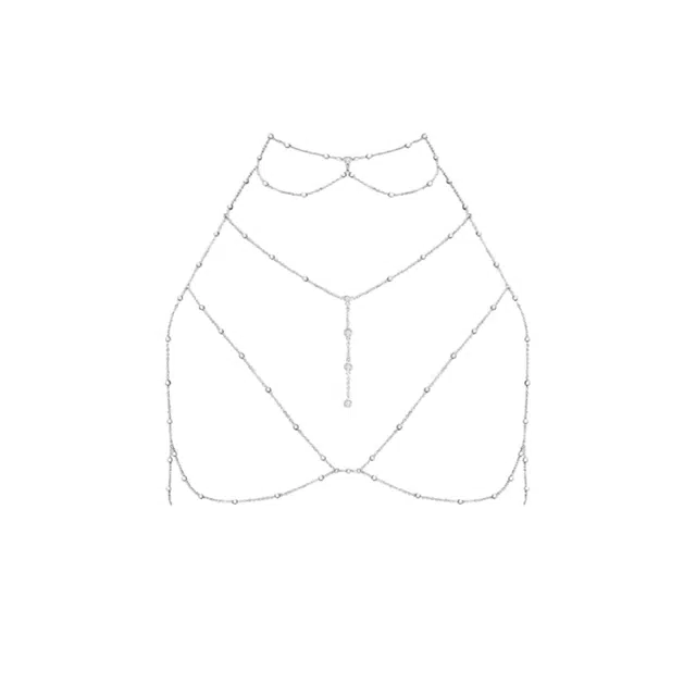 希遇 精致高级质感 纯欲战神 优雅雅致 高级质感 小众设计日常百搭 合金 胸链 女款