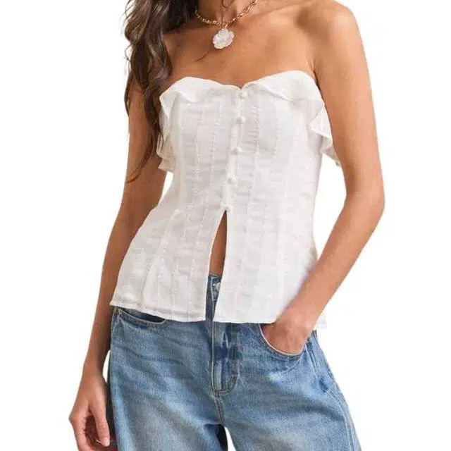 ALTAR'D STATE Adrienne Embroidered Tube Top