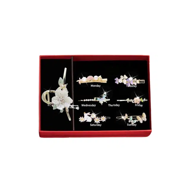 妖娆猫 麦穗后脑勺发卡头饰高端发饰高级感盘发抓夹高级感头发鲨鱼夹一字夹 合金 发夹 女款