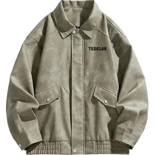 太子龍 巴恩风美式高街复古美拉德休闲宽松百搭飞行员青少年耐磨好穿长袖夹克外套 男款