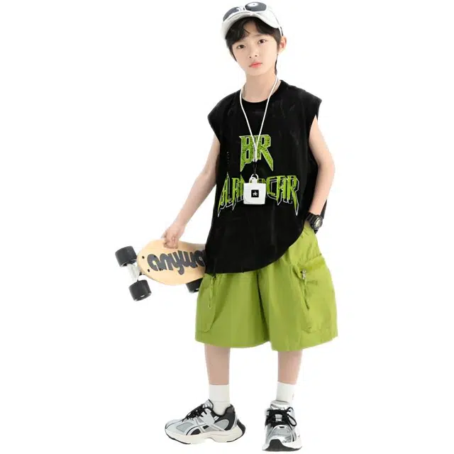 天才小熊休闲运动套装 舒适帅气轻便时尚 中小童